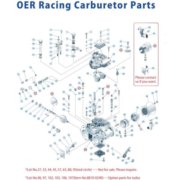 Photo1: Order form "OER Carburetor part list" List No.61-109 (1)